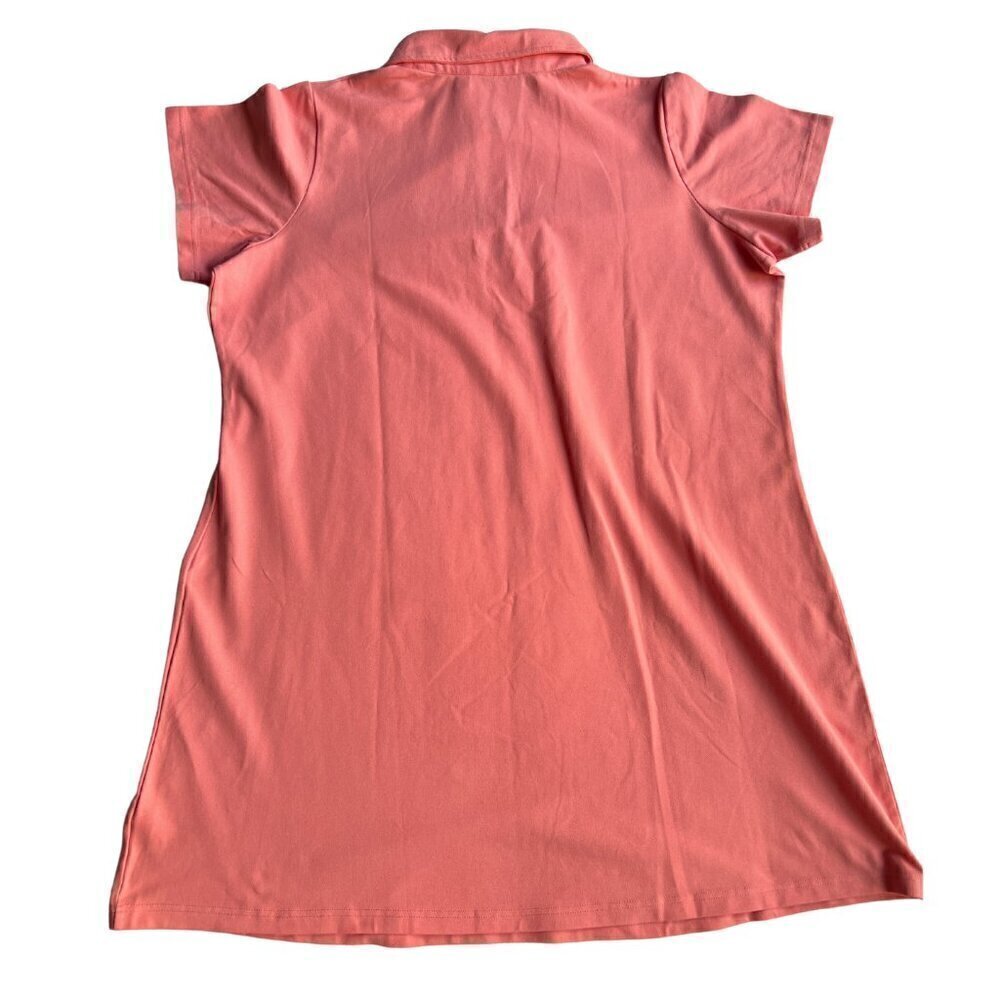 Women's Polo Style Dress, Coral, 2X - Picture 4 of 8